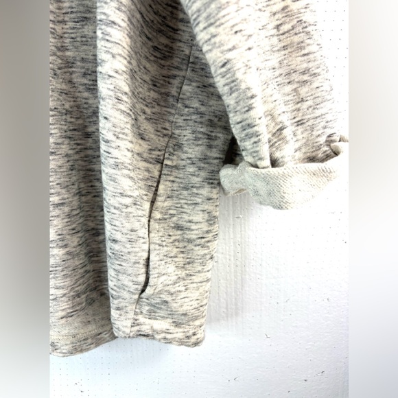 J. Jill Pure Jill XL Oversized Heathered Gray Cotton Cowl Neck Sweatshirt - Picture 4 of 8